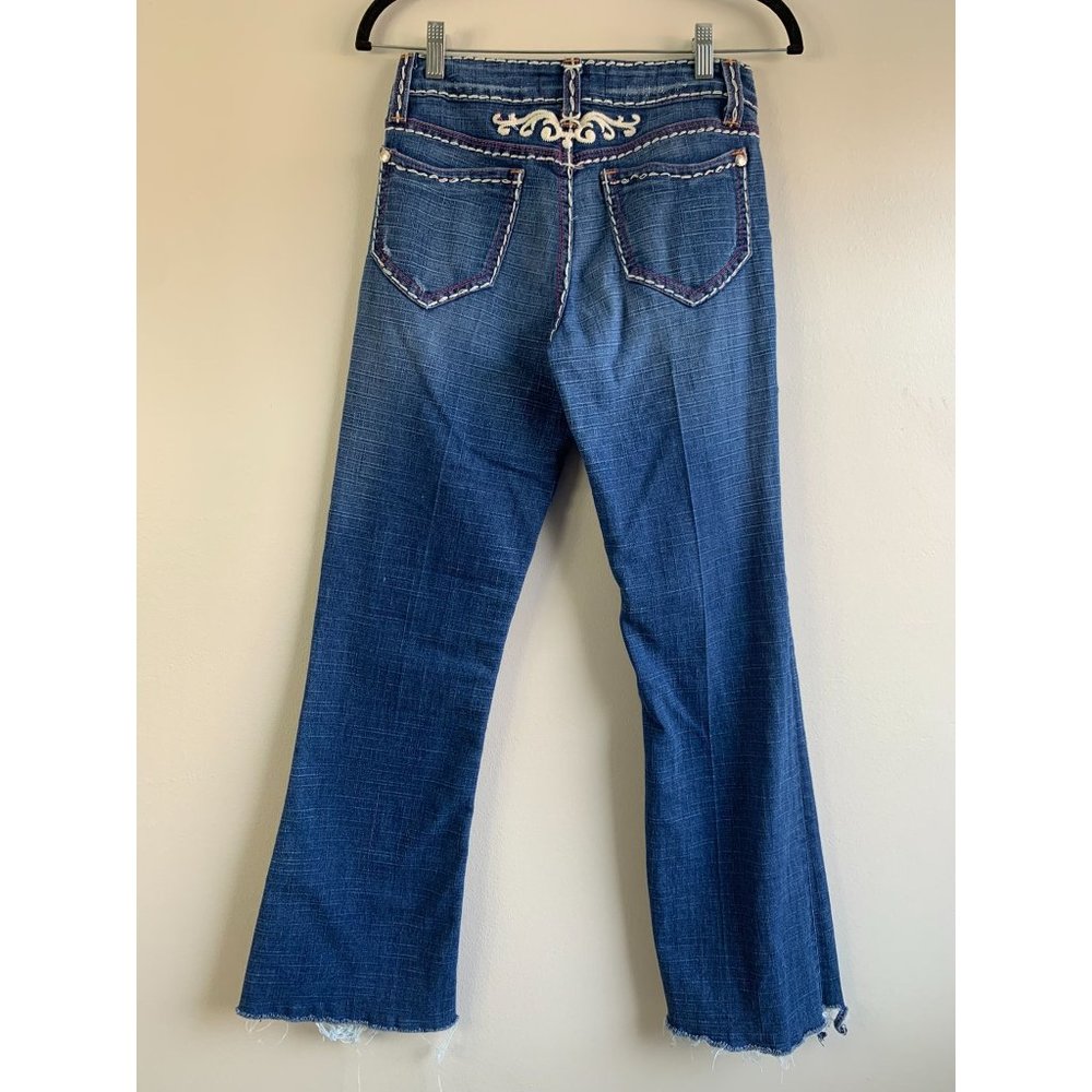 Cache Contour Collection Cowgirl Western Contrast Stitch Bootcut Jeans